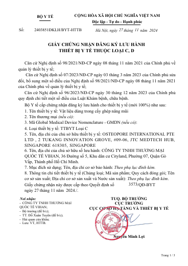 Document first page OSTEOPORE PCL