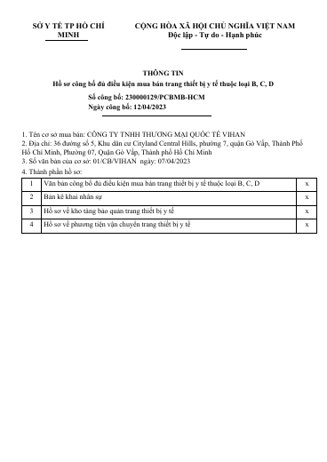 Document first page VIHANMED VIHAN