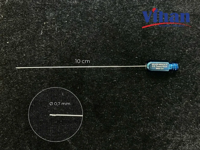 CÂY CẤY MỠ ĐẦU TÙ TRÒN 0.7MM x 10CM