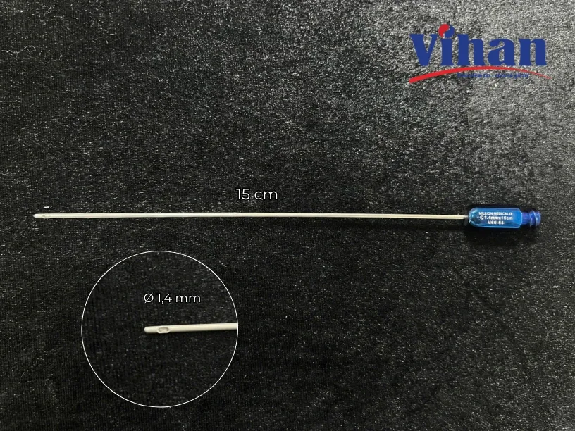 CÂY CẤY MỠ ĐẦU TÙ TRÒN 1.4MM x 15CM