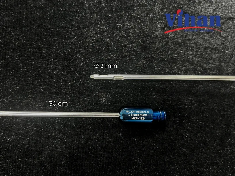 CÂY HÚT MỠ 3 LỖ 3.0MM x 30CM - ảnh nguồn thể hiện đầu dụng cụ thực tế