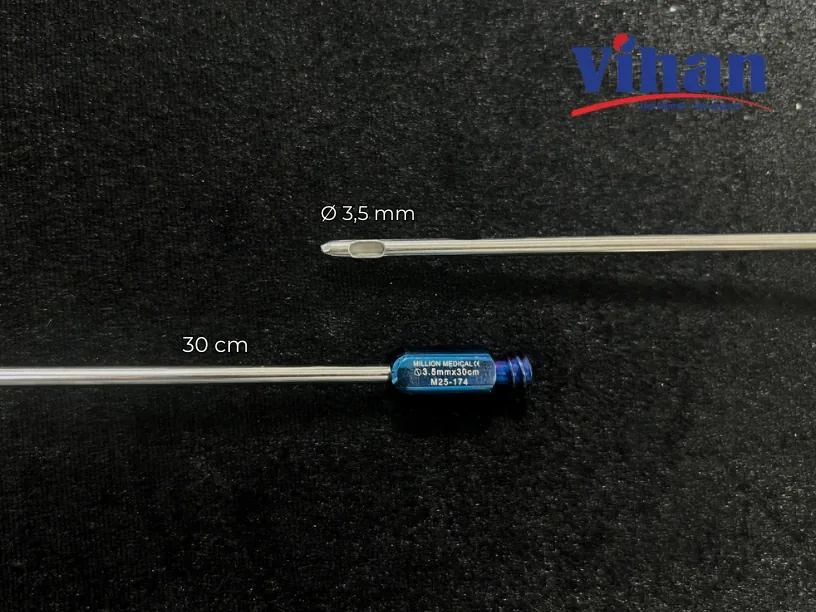 CÂY HÚT MỠ 3 LỖ 3.5MM x 30CM - ảnh nguồn thể hiện đầu dụng cụ thực tế