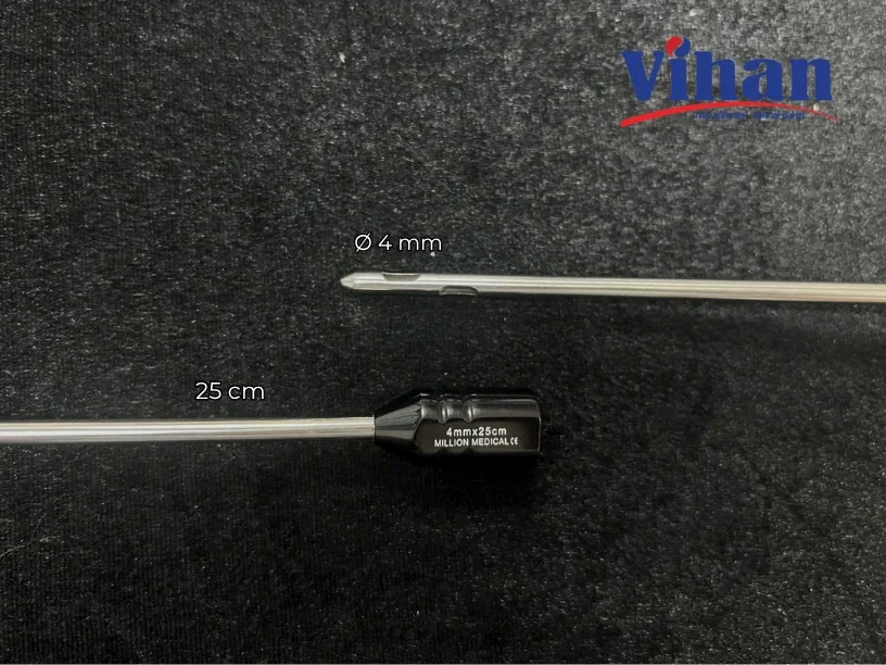 CÂY HÚT MỠ 3 LỖ 4MM x 25CM - ảnh nguồn thể hiện đầu dụng cụ thực tế