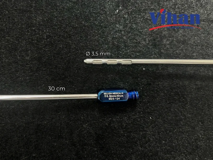 CÂY HÚT MỠ 3 LỖ THẲNG 3.5MM x 30CM - ảnh nguồn thể hiện đầu dụng cụ thực tế