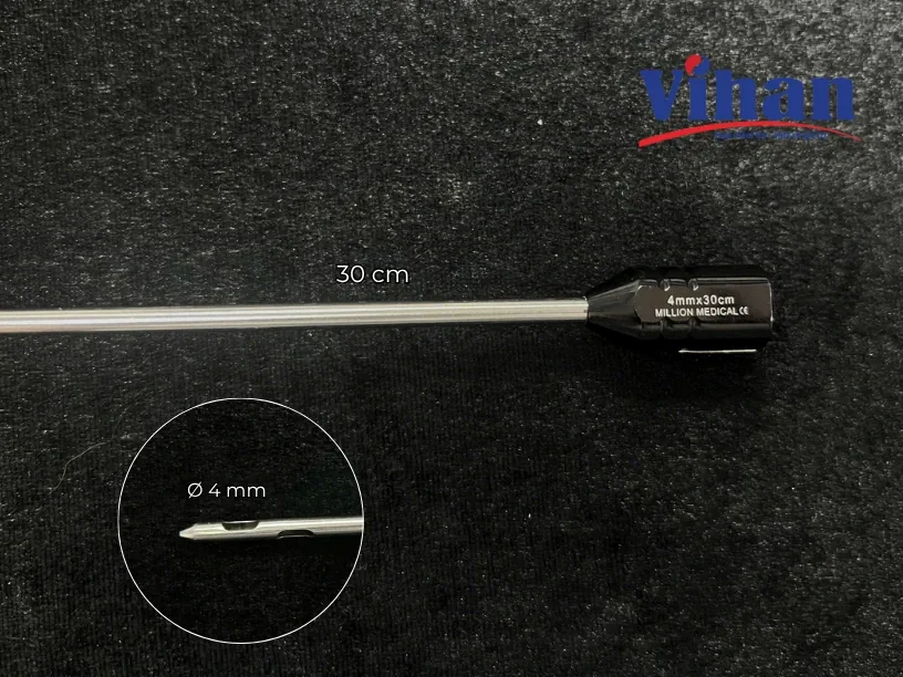 CÂY HÚT MỠ 3 PORT 4MM x 30CM - ảnh nguồn thể hiện đầu dụng cụ thực tế
