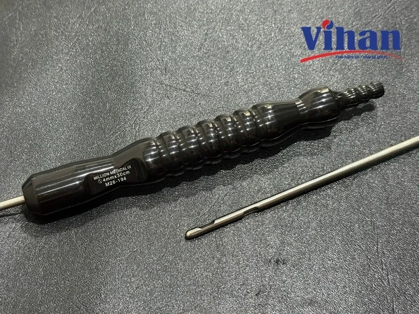 CÂY HÚT MỠ 4mm x 30cm - ảnh tách nền từ nguồn gốc, phóng đại đầu hút có lỗ dẫn mỡ
