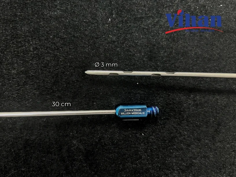 CÂY HÚT MỠ 6 LỖ 3MM x 30CM - ảnh nguồn thể hiện đầu dụng cụ thực tế