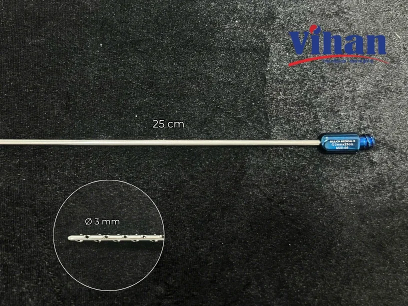 CÂY HÚT MỠ NHIỀU LỖ 3MM x 25CM - ảnh nguồn thể hiện đầu dụng cụ thực tế