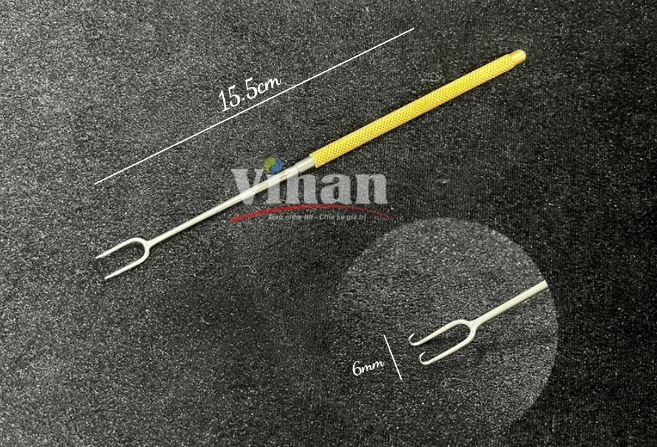 MÓC ĐÔI NHỌN CÁN VÀNG 6MM