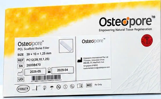 Hai tấm Osteomesh PCL Twin trong hình sản phẩm Vihan